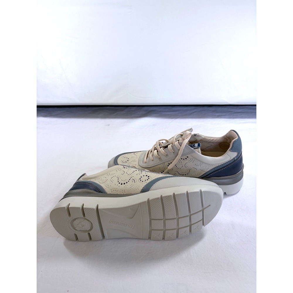 Pikolinos Cantabria Never Worn Cream Grey Leather Perforated Zip Sneakers 38 - Picture 14 of 16